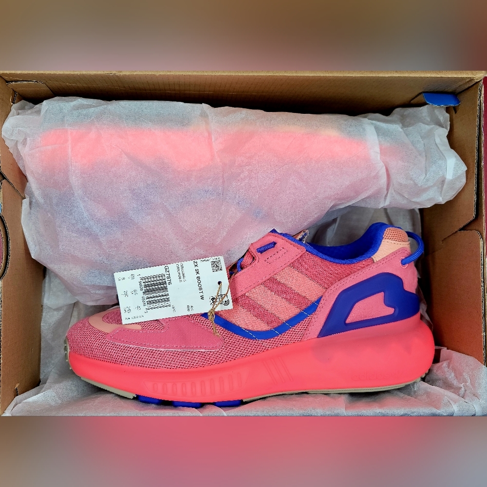 Adidas W ZX 5K Boost Hazy Rose Women's Running Shoes Pink Sz Multiple NWT *RARE*